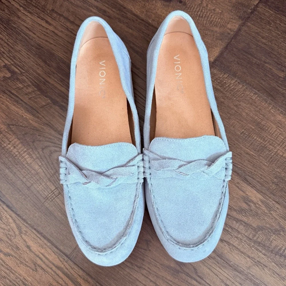 Vionic Shoes Womens 9 Montara Loafer Blue Slip On Casual Comfort Low Top Flat - Picture 2 of 12